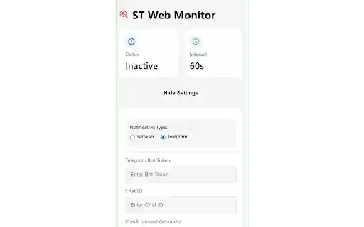 ST Web Monitor  from Chrome web store to be run with OffiDocs Chromium online