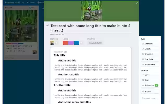 Styling Trello from Chrome web store to be run with OffiDocs Chromium online Styling Trello from Chrome web store to be run with OffiDocs Chromium online