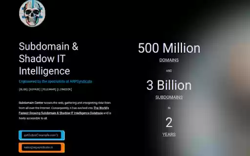 Subdomain Center  from Chrome web store to be run with OffiDocs Chromium online