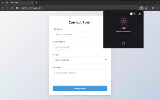 Submit Button Disabler  from Chrome web store to be run with OffiDocs Chromium online
