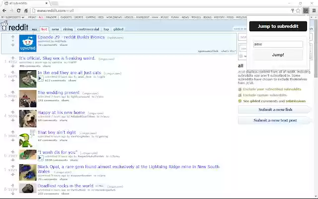 Subreddit Jumper  from Chrome web store to be run with OffiDocs Chromium online