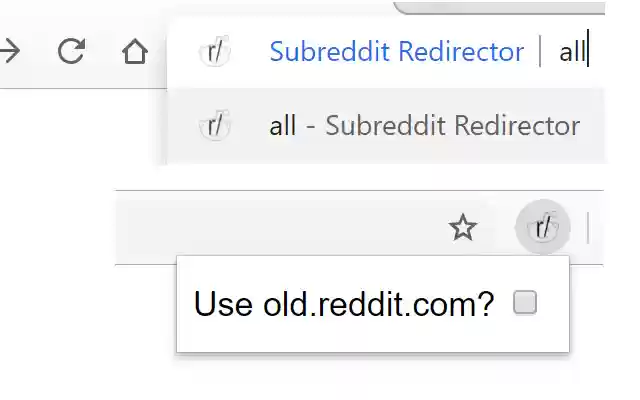 Subreddit Redirector  from Chrome web store to be run with OffiDocs Chromium online