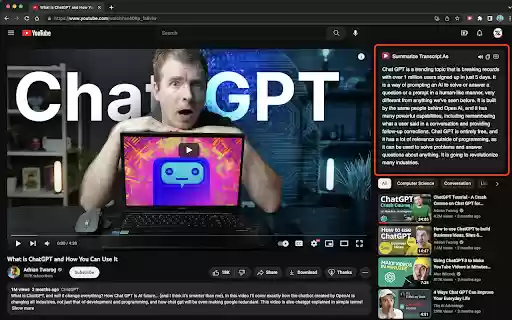 SubtifyAI: Summarize Videos Subtitles with AI  from Chrome web store to be run with OffiDocs Chromium online