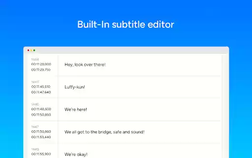 Subtitle Extractor  from Chrome web store to be run with OffiDocs Chromium online