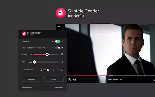 Subtitle Reader for Netflix  from Chrome web store to be run with OffiDocs Chromium online