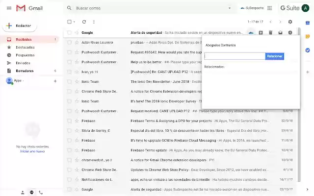 Sudespacho Gmail  from Chrome web store to be run with OffiDocs Chromium online