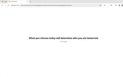 Sudo Focus: Swap distracting sites with favorite quotes  from Chrome web store to be run with OffiDocs Chromium online
