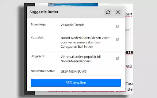 Suggestie Butler  from Chrome web store to be run with OffiDocs Chromium online