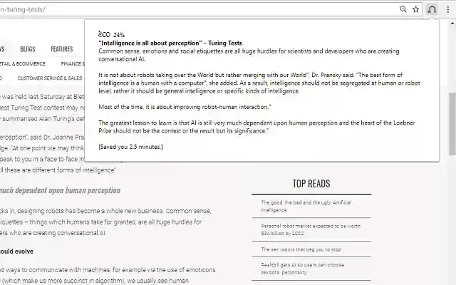 Summarize the Internet  from Chrome web store to be run with OffiDocs Chromium online