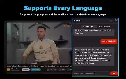 Summify YouTube Video Summarizer  from Chrome web store to be run with OffiDocs Chromium online