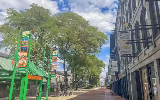 Sunny street with no people  from Chrome web store to be run with OffiDocs Chromium online