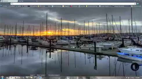 Sunset at Port Gardner Theme  from Chrome web store to be run with OffiDocs Chromium online
