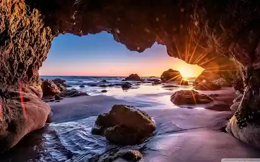 Sunset Through the Coastal Cave  from Chrome web store to be run with OffiDocs Chromium online