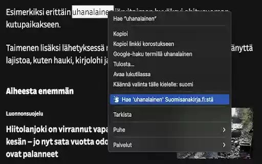 Suomi Sanakirja  from Chrome web store to be run with OffiDocs Chromium online