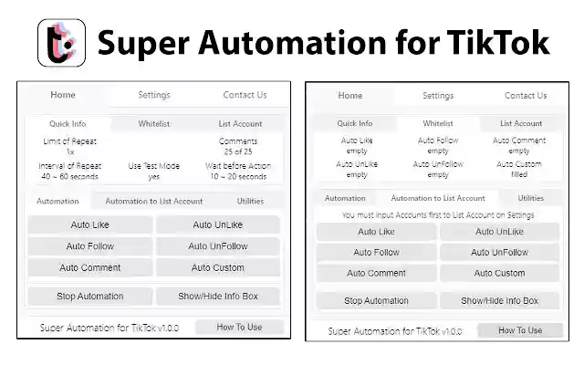 Super Automation for TikTok  from Chrome web store to be run with OffiDocs Chromium online