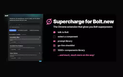 Supercharge for Bolt.new  from Chrome web store to be run with OffiDocs Chromium online