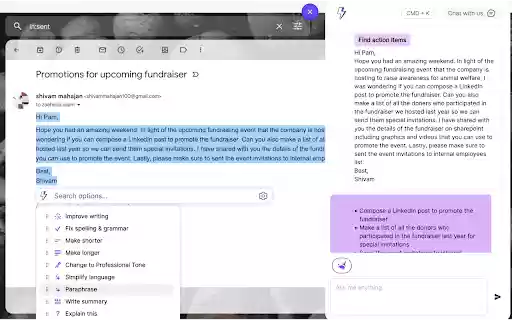 Superchat AI Powered note taking for free  from Chrome web store to be run with OffiDocs Chromium online
