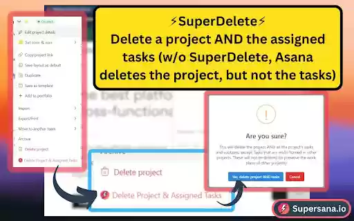 Supersana.io for Asana  from Chrome web store to be run with OffiDocs Chromium online