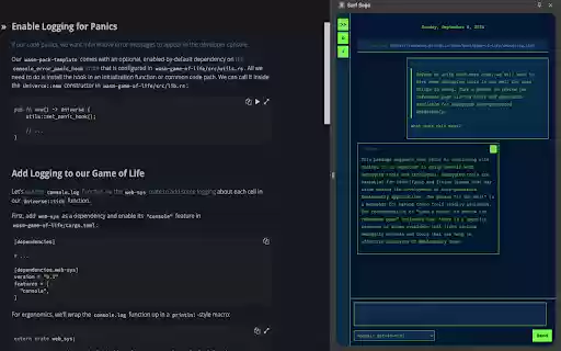 Surf Sage  from Chrome web store to be run with OffiDocs Chromium online