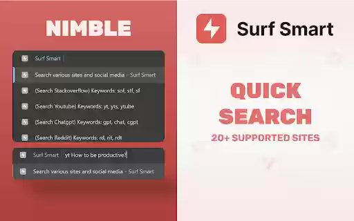 Surf Smart  from Chrome web store to be run with OffiDocs Chromium online