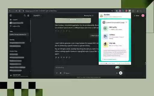 SustAIn  from Chrome web store to be run with OffiDocs Chromium online