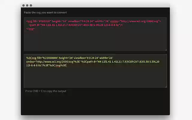 svg2css  from Chrome web store to be run with OffiDocs Chromium online