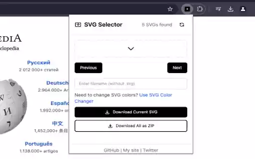 SVG Downloader Extractor from Chrome web store to be run with OffiDocs Chromium online SVG Downloader Extractor from Chrome web store to be run with OffiDocs Chromium online