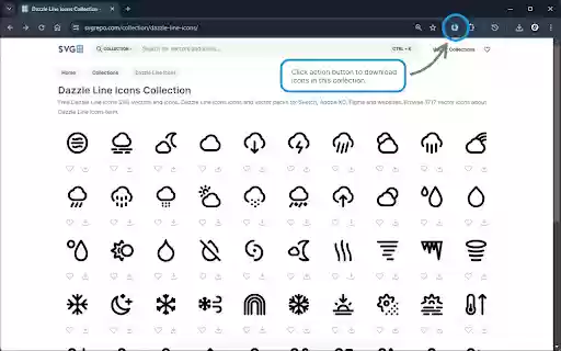 SVGRepo Downloader  from Chrome web store to be run with OffiDocs Chromium online
