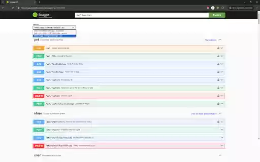 Swagger Auto Server Selection  from Chrome web store to be run with OffiDocs Chromium online