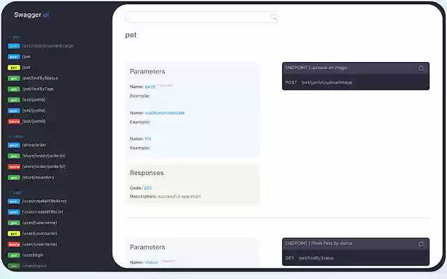 Swagger UI  from Chrome web store to be run with OffiDocs Chromium online