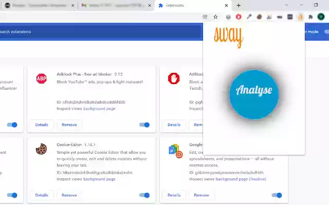 Sway  from Chrome web store to be run with OffiDocs Chromium online