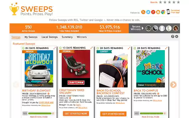 Sweeps By ShopYourWay from Chrome web store to be run with OffiDocs Chromium online Sweeps By ShopYourWay from Chrome web store to be run with OffiDocs Chromium online