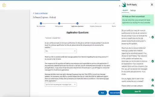 SwiftApply – AI Job Application Autofill  from Chrome web store to be run with OffiDocs Chromium online