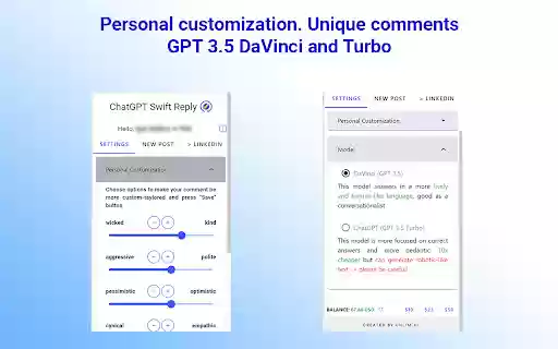 Swift Reply ChatGPT for LinkedIn: replies +  from Chrome web store to be run with OffiDocs Chromium online
