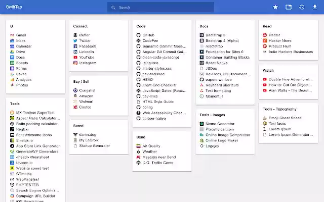 SwiftTab  from Chrome web store to be run with OffiDocs Chromium online
