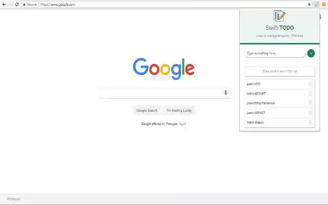 Swift TODO from Chrome web store to be run with OffiDocs Chromium online Swift TODO from Chrome web store to be run with OffiDocs Chromium online
