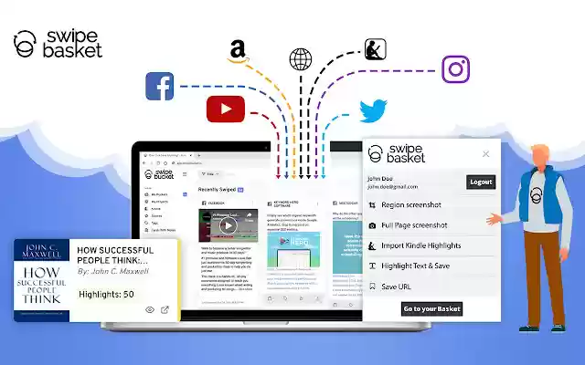 SwipeBasket  from Chrome web store to be run with OffiDocs Chromium online