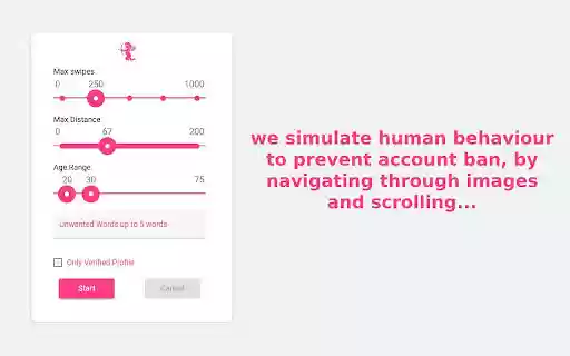 SwipeMate Tinder Auto Swiper  from Chrome web store to be run with OffiDocs Chromium online