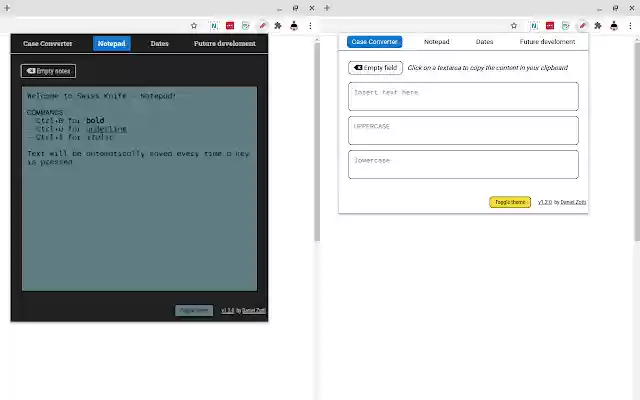 Swiss Knife from Chrome web store to be run with OffiDocs Chromium online Swiss Knife from Chrome web store to be run with OffiDocs Chromium online