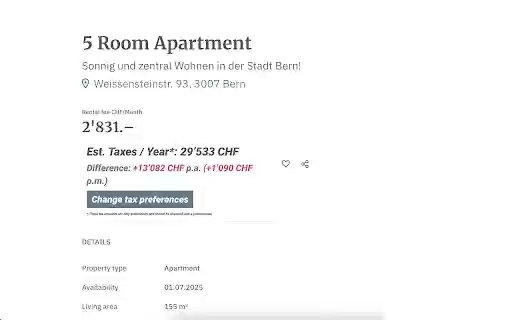 Swiss Tax Calculator BETA  from Chrome web store to be run with OffiDocs Chromium online