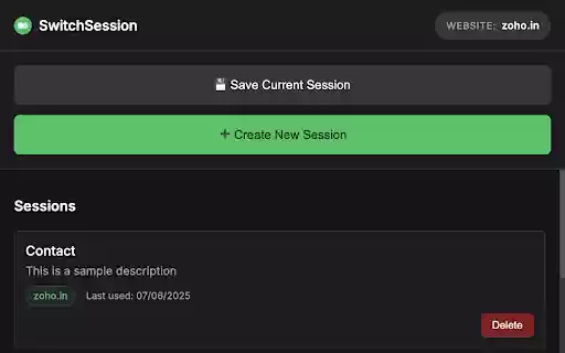 SwitchSession  from Chrome web store to be run with OffiDocs Chromium online