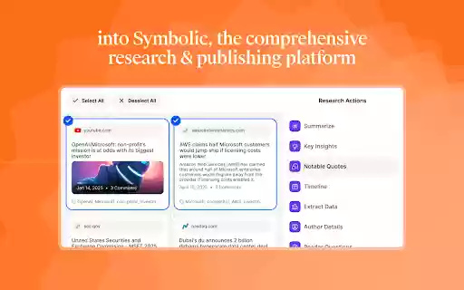 Symbolic AI Link Importer  from Chrome web store to be run with OffiDocs Chromium online