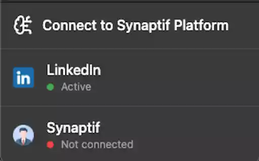 Synaptif LinkedIn Connections Extractor  from Chrome web store to be run with OffiDocs Chromium online