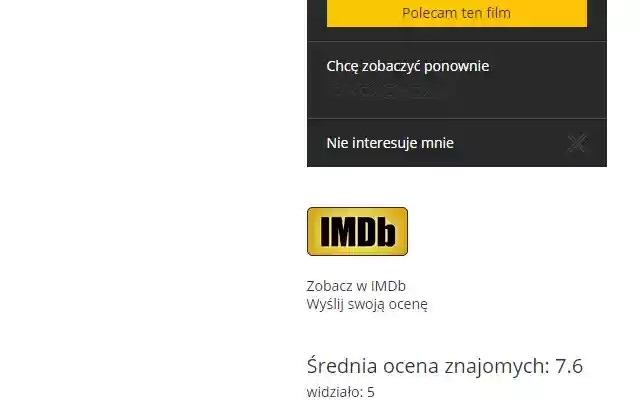 Synchronizacja IMDb z Filmweb  from Chrome web store to be run with OffiDocs Chromium online