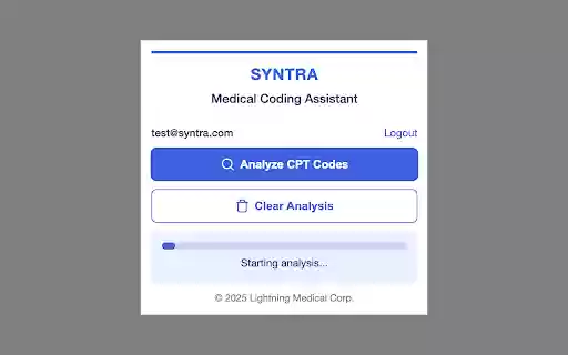 Syntra Medical Coding Assistant  from Chrome web store to be run with OffiDocs Chromium online