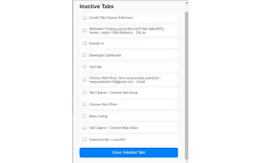 TabCleaner  from Chrome web store to be run with OffiDocs Chromium online