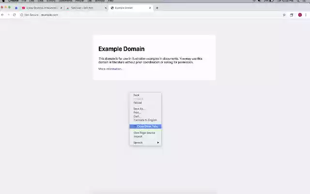 TabCloser  from Chrome web store to be run with OffiDocs Chromium online