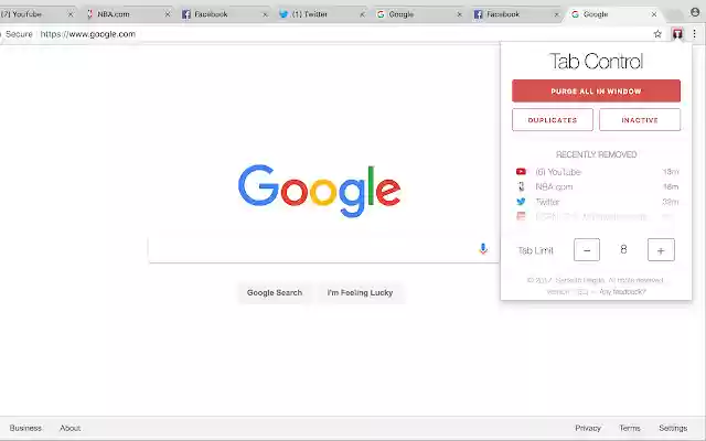 Tab Control  from Chrome web store to be run with OffiDocs Chromium online
