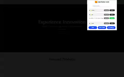 tab folder mini  from Chrome web store to be run with OffiDocs Chromium online