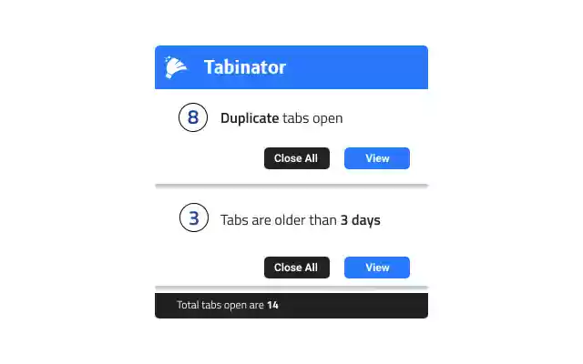Tabinator: Tab Cleaner  from Chrome web store to be run with OffiDocs Chromium online Tabinator: Tab Cleaner  from Chrome web store to be run with OffiDocs Chromium online